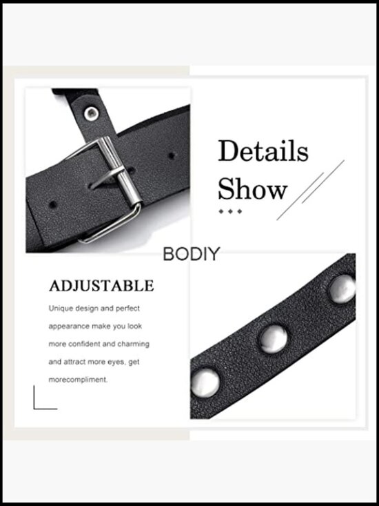 Goth Punk Harness Belt Rivet Body Chain Punk Rock Waist Belt for Parties main image 6